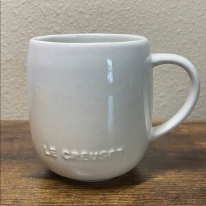 Le Creuset White Stoneware Coupe Mug 13 Oz